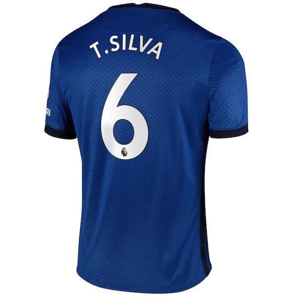 Camiseta Chelsea NO.6 T. Silva 1ª 2020-2021 Azul